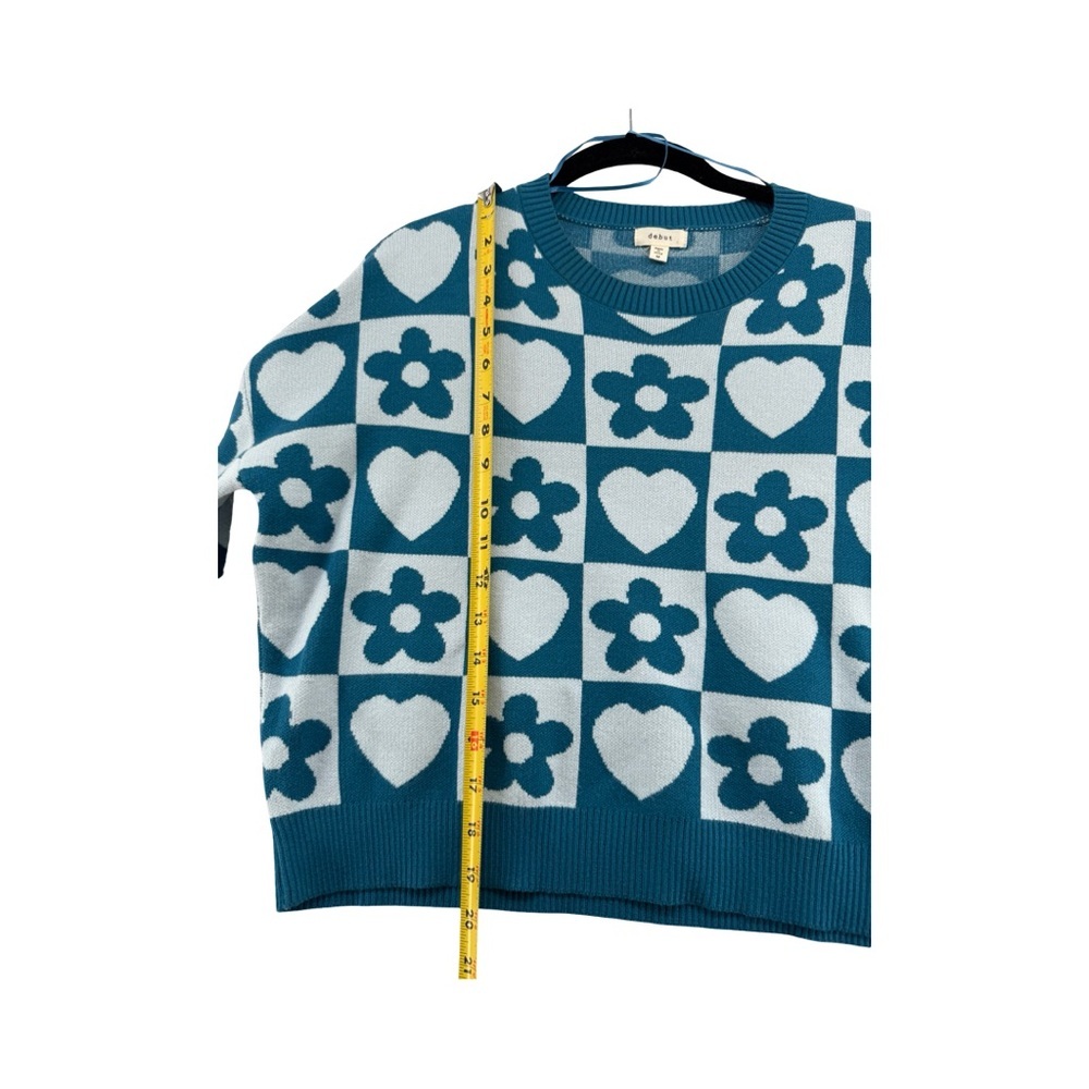 Debut Blue Heart/Flower Sweater - Picture 9 of 9